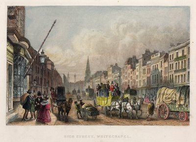 High Street, Whitechapel, aus Holmes Great Metropolis von T. Holmes, 1851 von Thomas Hosmer after Shepherd